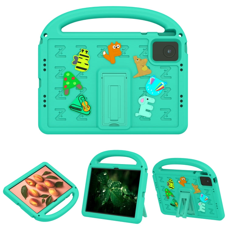 For Lenovo Tab M11 / Xiaoxin Pad 11 2024 Cartoon Sparrow EVA Shockproof Tablet Case(Glacier Green)
