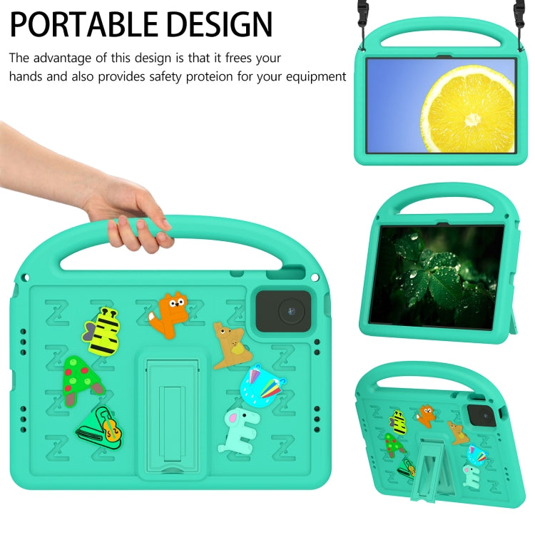 For Lenovo Tab M11 / Xiaoxin Pad 11 2024 Cartoon Sparrow EVA Shockproof Tablet Case(Glacier Green)