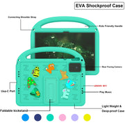 For Lenovo Tab M11 / Xiaoxin Pad 11 2024 Cartoon Sparrow EVA Shockproof Tablet Case(Glacier Green)