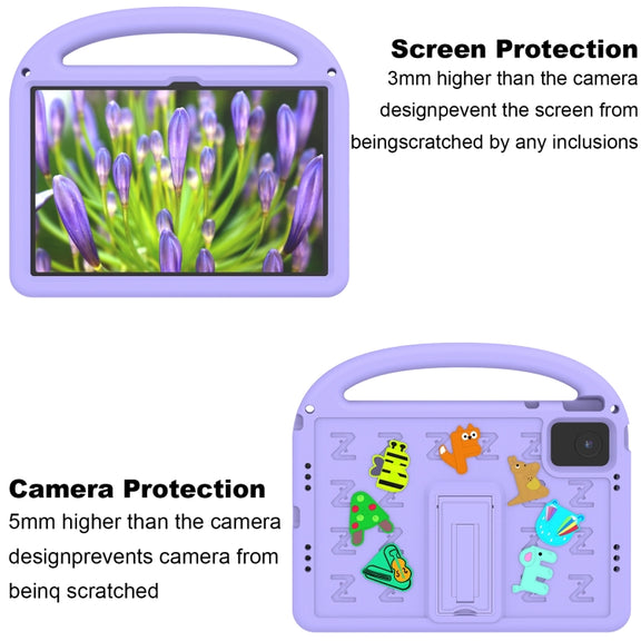 For Lenovo Tab M11 / Xiaoxin Pad 11 2024 Cartoon Sparrow EVA Shockproof Tablet Case(Taro Purple)