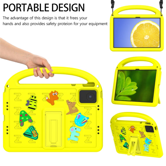 For Lenovo Tab M11 / Xiaoxin Pad 11 2024 Cartoon Sparrow EVA Shockproof Tablet Case(Yellow)