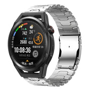 For Huawei Watch GT Runner 22mm Double Lock Buckle Turtle Steel Watch Band(Silver)