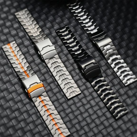 For Huawei Watch Ultimate / Buds 22mm Double Lock Buckle Turtle Steel Watch Band(Silver)