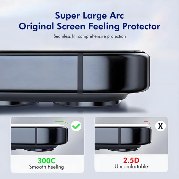 For iPhone 15 Plus / 16 Plus ENKAY 300C Super Large Arc Full Coverage High Aluminum-silicon Tempered Glass Film