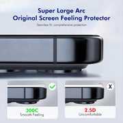 For iPhone 16 Pro 2pcs ENKAY 300C Super Large Arc Full Coverage High Aluminum-silicon Tempered Glass Film Black