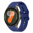 For Samsung Galaxy Watch 7 40 / 44mm Wave Pattern Stitched Silicone Watch Band(Dark Blue) - free shipping - PMC TechLife - Order now!