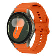 For Samsung Galaxy Watch 7 40 / 44mm Wave Pattern Stitched Silicone Watch Band(Orange) - free shipping - PMC TechLife - Order now!