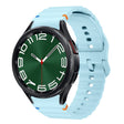 For Samsung Galaxy Watch 6 Classic Wave Pattern Stitched Silicone Watch Band(Light Blue) - free shipping - PMC TechLife - Order now!