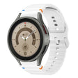 For Samsung Galaxy Watch 5 Pro Wave Pattern Stitched Silicone Watch Band(White) - free shipping - PMC TechLife - Order now!