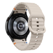 For Samsung Galaxy Watch 5 Pro Wave Pattern Stitched Silicone Watch Band(Starlight)