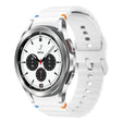 For Samsung Galaxy Watch 4 Classic 42 / 46mm Wave Pattern Stitched Silicone Watch Band(White) - free shipping - PMC TechLife - Order now!