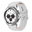 For Samsung Galaxy Watch 4 Classic 42 / 46mm Wave Pattern Stitched Silicone Watch Band(Light Gray) - free shipping - PMC TechLife - Order now!