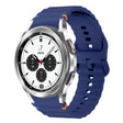 For Samsung Galaxy Watch 4 Classic 42 / 46mm Wave Pattern Stitched Silicone Watch Band(Dark Blue) - free shipping - PMC TechLife - Order now!