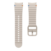 For Samsung Galaxy Watch3 41mm Wave Pattern Stitched Silicone Watch Band(Starlight)