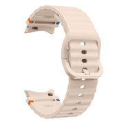 For Samsung Galaxy Watch3 41mm Wave Pattern Stitched Silicone Watch Band(Pink)