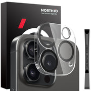 For iPhone 16 Pro / 16 Pro Max NORTHJO Camera Lens Protector 3D Night Shot Tempered Glass Film(Black)