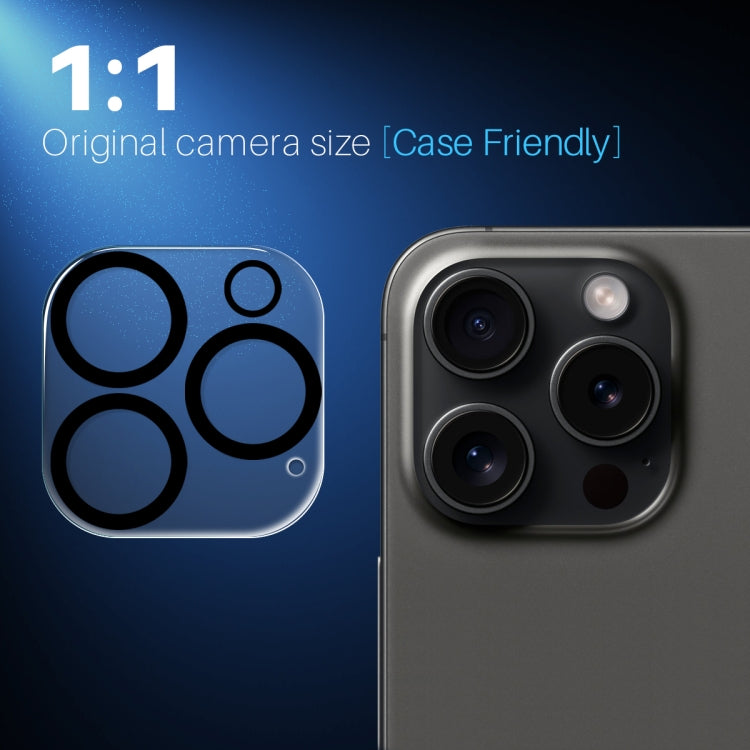 For iPhone 16 Pro / 16 Pro Max NORTHJO Camera Lens Protector 3D Night Shot Tempered Glass Film(Black)