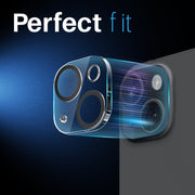 For iPhone 15 / 15 Plus NORTHJO Camera Lens Protector 3D Night Shot Tempered Glass Film(Black)