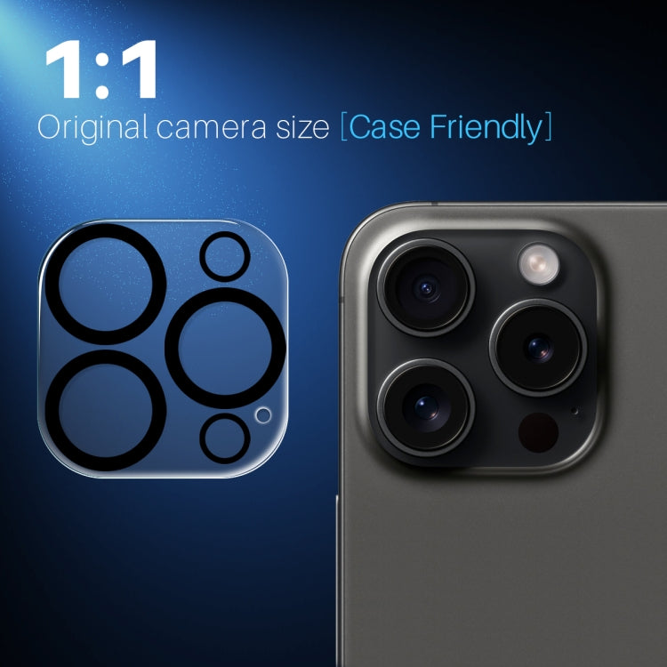 For iPhone 15 Pro / 15 Pro Max NORTHJO Camera Lens Protector 3D Night Shot Tempered Glass Film(Black)