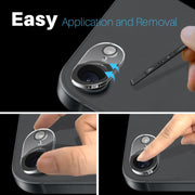 For iPhone 16e NORTHJO Camera Lens Protector 3D Night Shot Tempered Glass Film(Black)