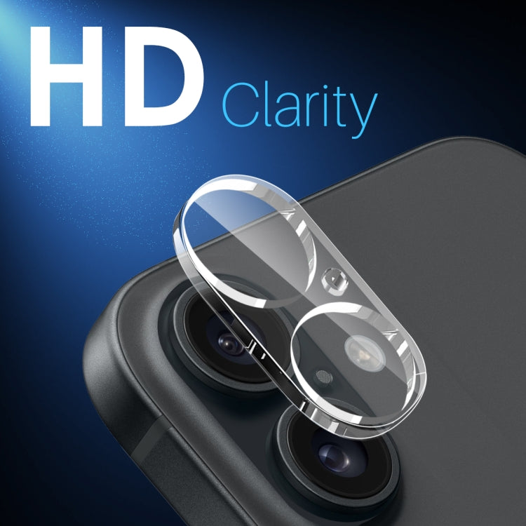 For iPhone 16 / 16 Plus NORTHJO Camera Lens Protector 3D HD Tempered Glass Film(Clear)