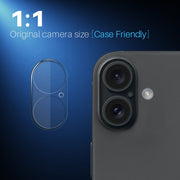 For iPhone 16 / 16 Plus NORTHJO Camera Lens Protector 3D HD Tempered Glass Film(Clear)