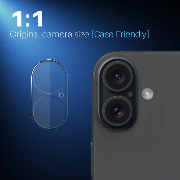 For iPhone 16 / 16 Plus NORTHJO Camera Lens Protector 3D HD Tempered Glass Film(Clear)