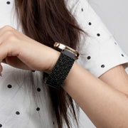 For Ticwatch Pro 3 Ultra 22mm Magnetic Buckle Braided Watch Band(Stars Black)
