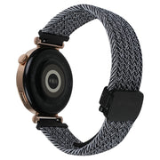For Ticwatch Pro 3 Ultra 22mm Magnetic Buckle Braided Watch Band(Black White)
