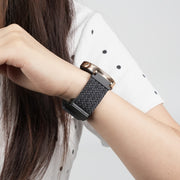 For Ticwatch Pro 3 Ultra 22mm Magnetic Buckle Braided Watch Band(Gray White)