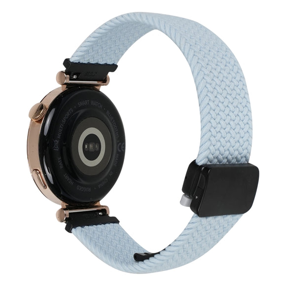 For Ticwatch Pro 3 Ultra 22mm Magnetic Buckle Braided Watch Band(Sky Blue)