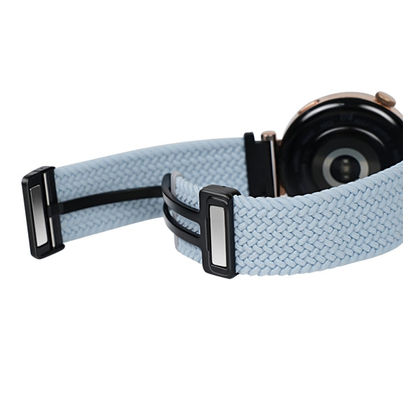 For Ticwatch Pro 3 Ultra 22mm Magnetic Buckle Braided Watch Band(Sky Blue)