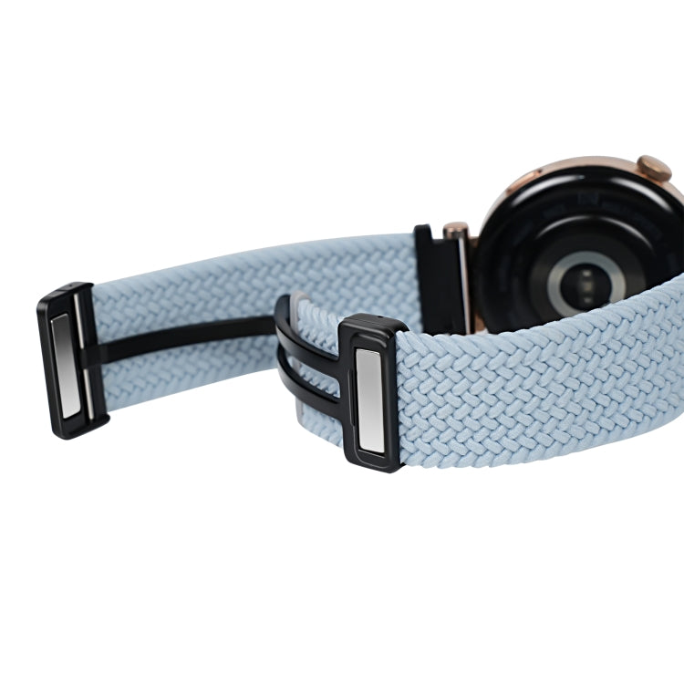 For Ticwatch Pro 3 Ultra 22mm Magnetic Buckle Braided Watch Band(Violet)