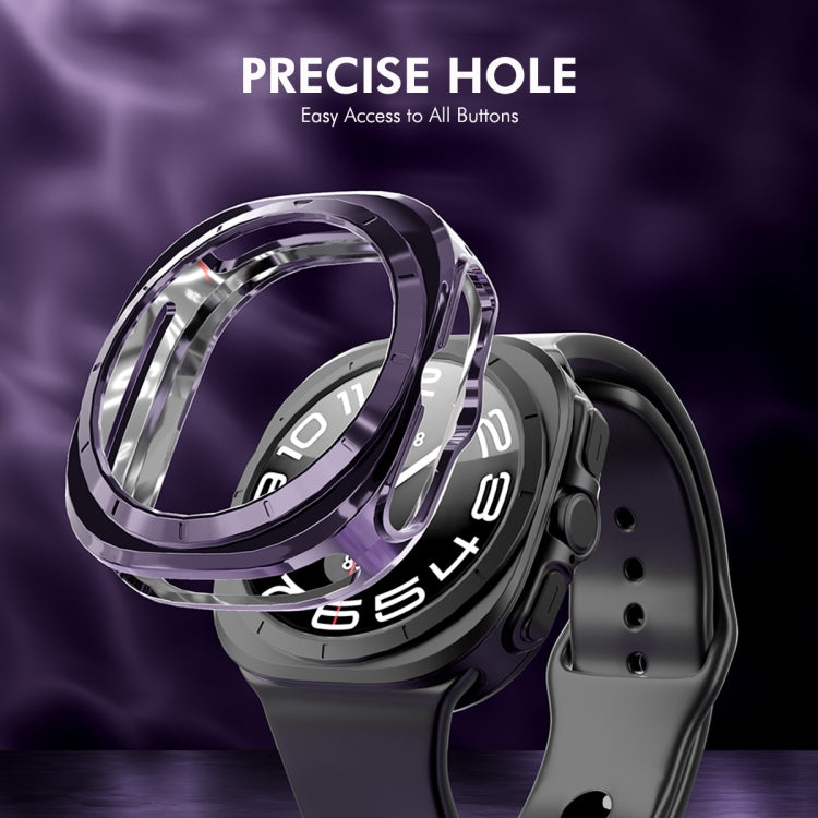 For Samsung Galaxy Watch Ultra 47mm ENKAY Hat-Prince Electroplated Soft TPU Case + 0.2mm 9H Glass Screen Protector(Pink)