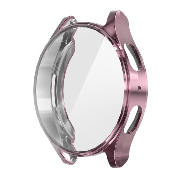 For Samsung Galaxy Watch7 40mm ENKAY Hat-Prince Full Coverage Electroplated Soft TPU Case with Screen Protection(Pink)