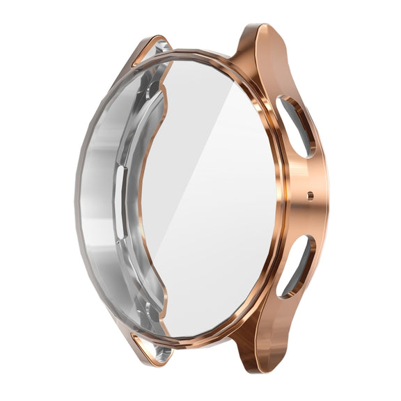 For Samsung Galaxy Watch7 40mm ENKAY Hat-Prince Full Coverage Electroplated Soft TPU Case with Screen Protection(Rose Gold)