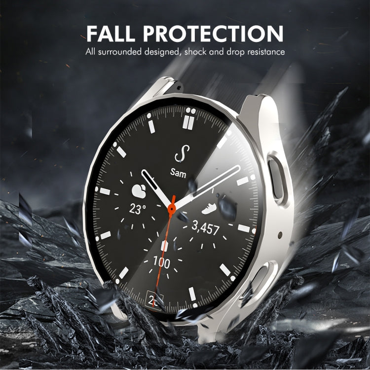 For Samsung Galaxy Watch7 40mm ENKAY Hat-Prince Full Coverage PC + Tempered Glass Film Integrated Watch Case(Black)