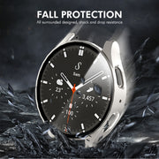 For Samsung Galaxy Watch7 40mm ENKAY Hat-Prince Full Coverage PC + Tempered Glass Film Integrated Watch Case(Black)