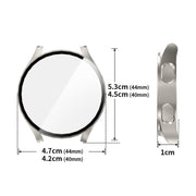 For Samsung Galaxy Watch7 44mm ENKAY Hat-Prince Full Coverage PC + Tempered Glass Film Integrated Watch Case(Black)
