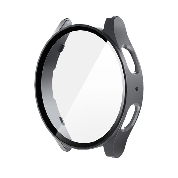 For Samsung Galaxy Watch7 44mm ENKAY Hat-Prince Full Coverage PC + Tempered Glass Film Integrated Watch Case(Gun Metal)