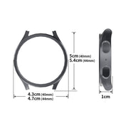 For Samsung Galaxy Watch7 44mm ENKAY Hat-Prince Electroplated Hard PC Case + 0.2mm 9H Glass Screen Protector(Black)