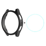 For Samsung Galaxy Watch7 40mm ENKAY Hat-Prince Electroplated Hard PC Case + 0.2mm 9H Glass Screen Protector(Black)