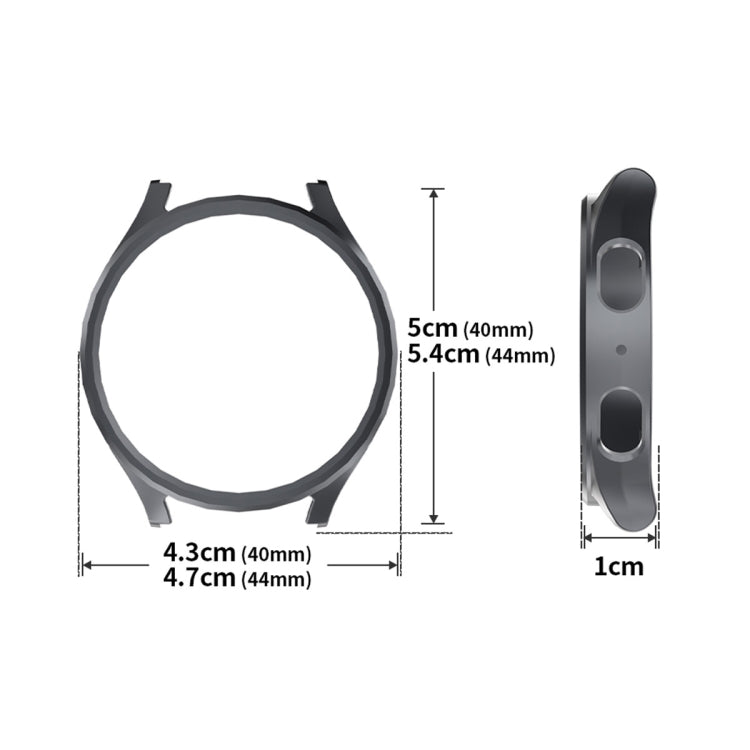 For Samsung Galaxy Watch7 40mm ENKAY Hat-Prince Electroplated Hard PC Case + 0.2mm 9H Glass Screen Protector(Black)
