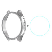 For Samsung Galaxy Watch7 40mm ENKAY Hat-Prince Electroplated Hard PC Case + 0.2mm 9H Glass Screen Protector(Silver)