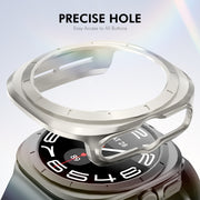 For Samsung Galaxy Watch Ultra 47mm ENKAY Hat-Prince Electroplated Hard PC Case + 0.2mm 9H Glass Screen Protector(Black)