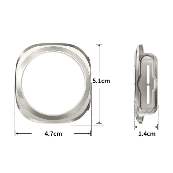For Samsung Galaxy Watch Ultra 47mm ENKAY Hat-Prince Electroplated Hard PC Case + 0.2mm 9H Glass Screen Protector(Black)