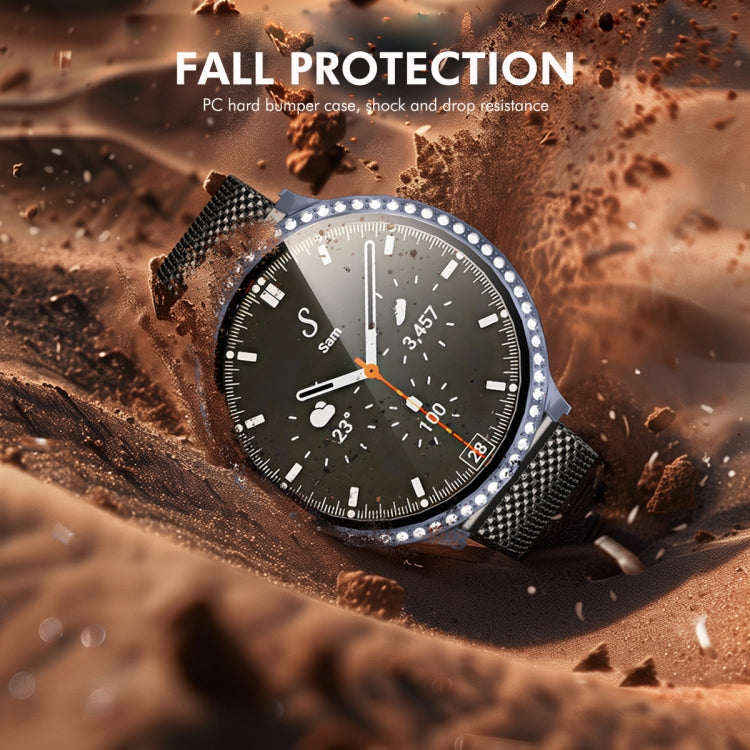 For Samsung Galaxy Watch7 40mm ENKAY Hat-Prince Blink Full Coverage PC + Tempered Glass Film Integrated Watch Case(Pink)