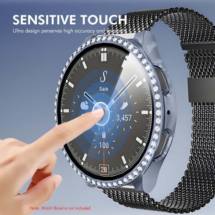 For Samsung Galaxy Watch7 40mm ENKAY Hat-Prince Blink Full Coverage PC + Tempered Glass Film Integrated Watch Case(Black)