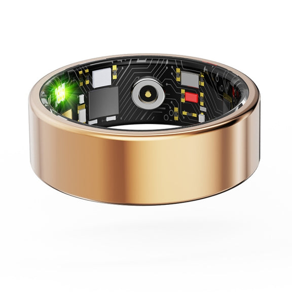 R11M SIZE 7 Smart Ring, Support Heart Rate / Blood Oxygen / Sleep / Multiple Sports Modes(Gold)