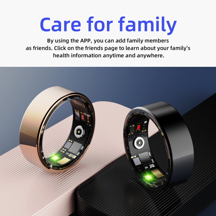 R11M SIZE 7 Smart Ring, Support Heart Rate / Blood Oxygen / Sleep / Multiple Sports Modes(Black)